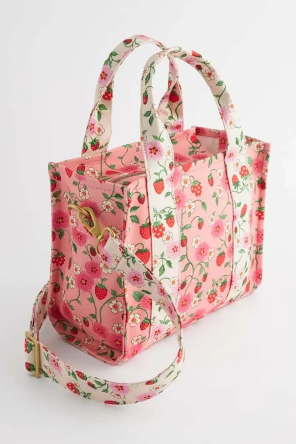 Cath Kidston STRAWBERRY SMALL MINI BONDED TOTE Pink Best Sale