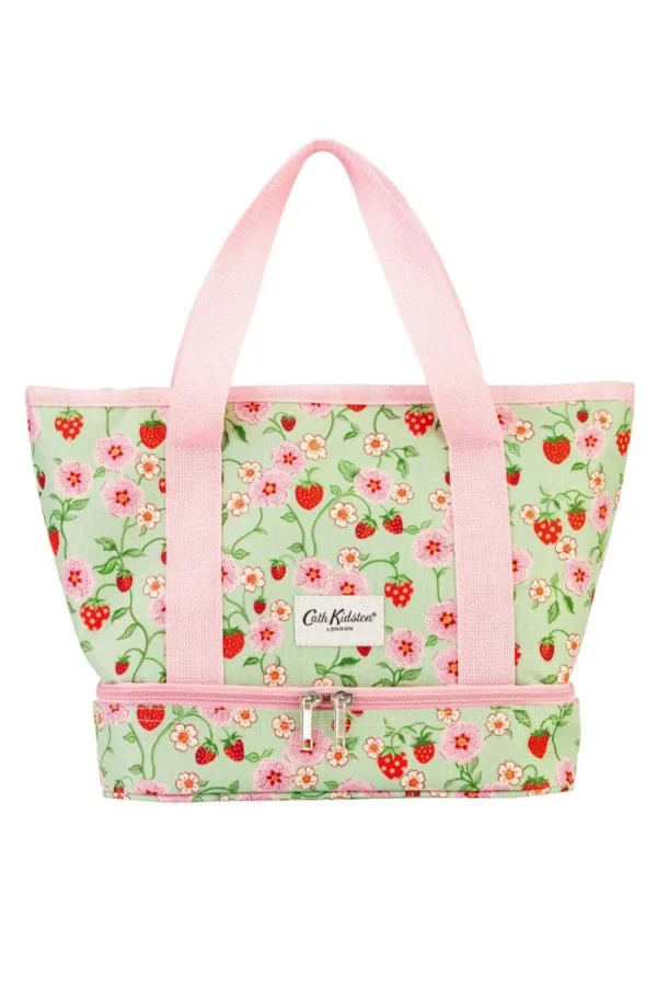 Cath Kidston STRAWBERRY SMALL TOTE LUNCH BAG Green Hot