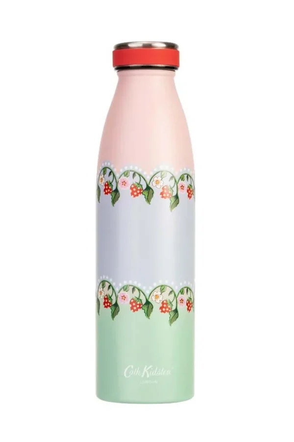 Cath Kidston STRAWBERRY STAINLESS STEEL WATER BOTTLE 460ML Multi New