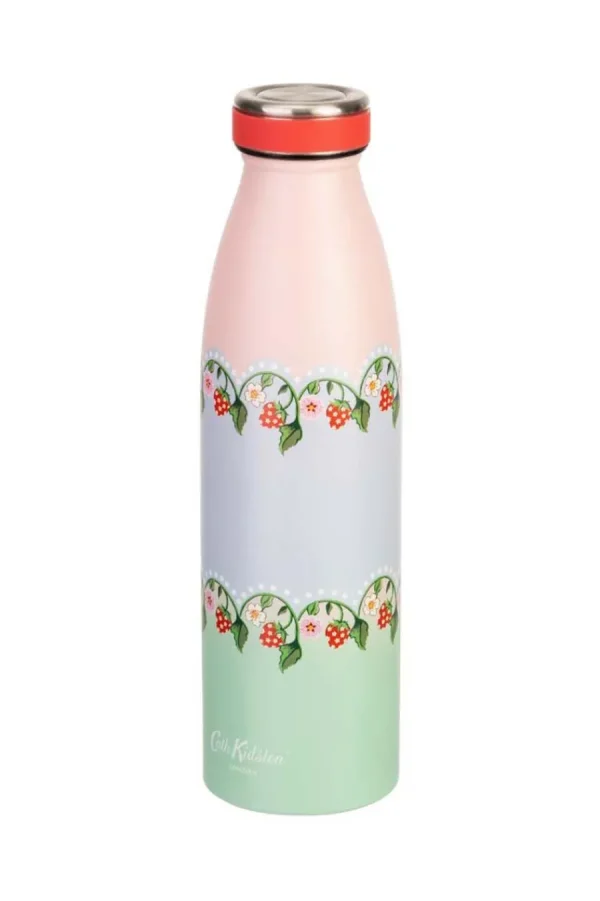 Cath Kidston STRAWBERRY STAINLESS STEEL WATER BOTTLE 460ML Multi New