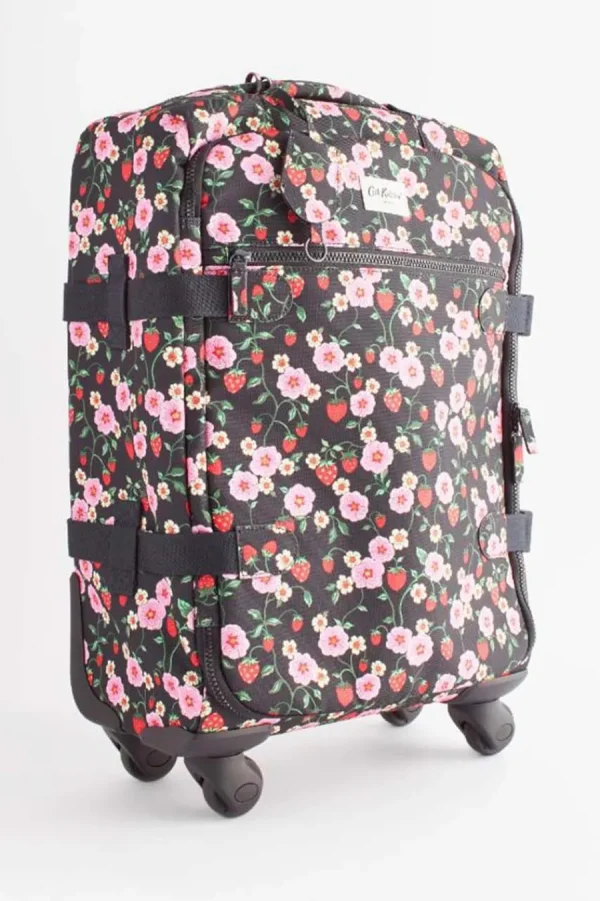 Cath Kidston STRAWBERRY SUITCASE WHEELS (22" Check-in Suitcase) Black Shop