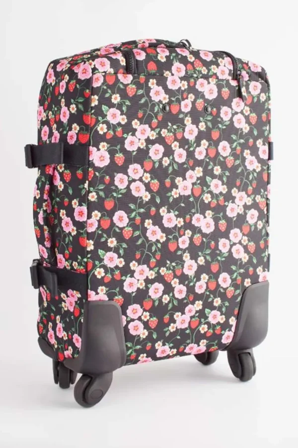 Cath Kidston STRAWBERRY SUITCASE WHEELS (22" Check-in Suitcase) Black Shop