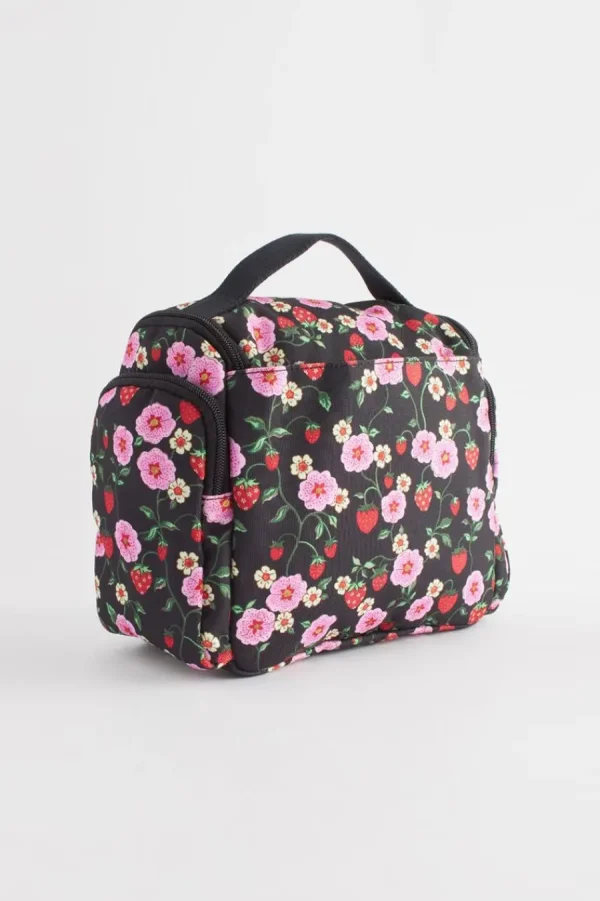 Cath Kidston STRAWBERRY WASH BAG Black Flash Sale