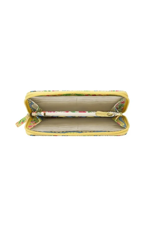 Cath Kidston Sweet Pea Stripe Small Continental Zip Wallet Yellow Store