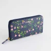 Cath Kidston TWIN FLOWERS CONTINENTAL WALLET Cream Cheap