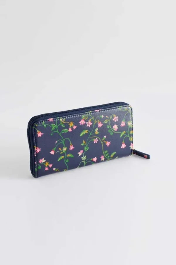 Cath Kidston TWIN FLOWERS CONTINENTAL WALLET Cream Cheap