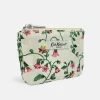 Cath Kidston TWIN FLOWERS DOUBLE ZIP PURSE Cream Hot