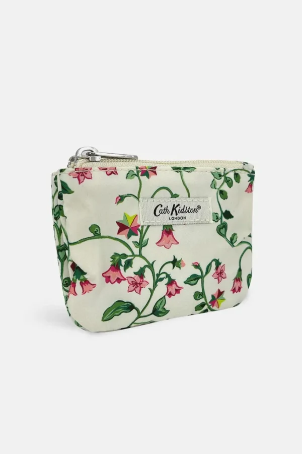 Cath Kidston TWIN FLOWERS DOUBLE ZIP PURSE Cream Hot