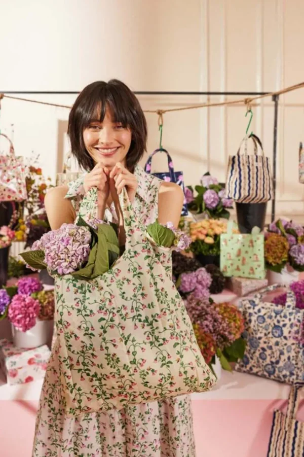 Cath Kidston TWIN FLOWERS FOLDAWAY SHOPPER Cream Store