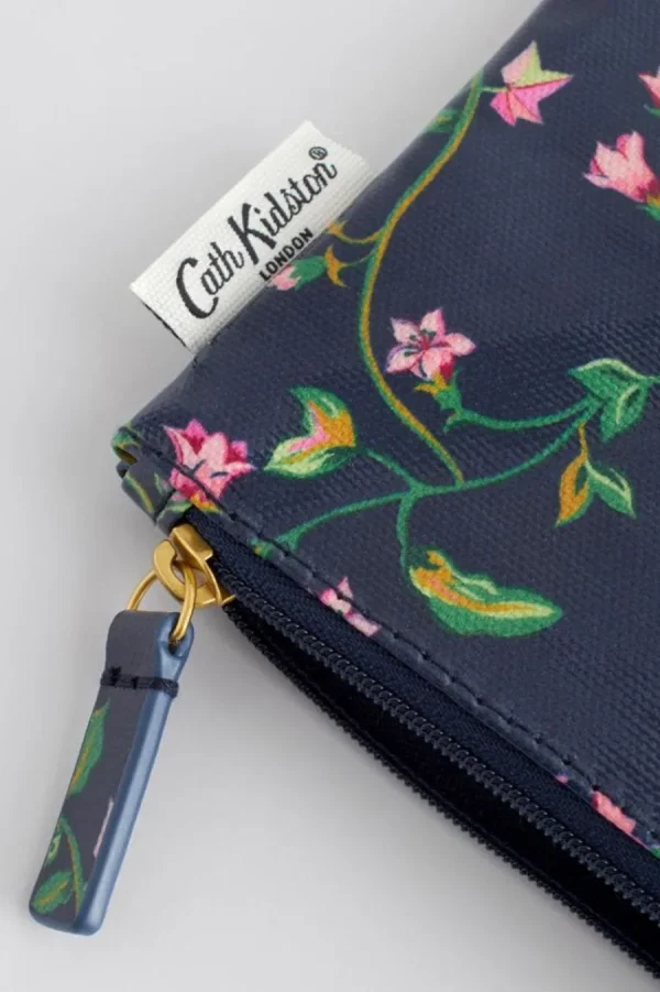 Cath Kidston TWIN FLOWERS ZIPPED PURSE Navy Shop