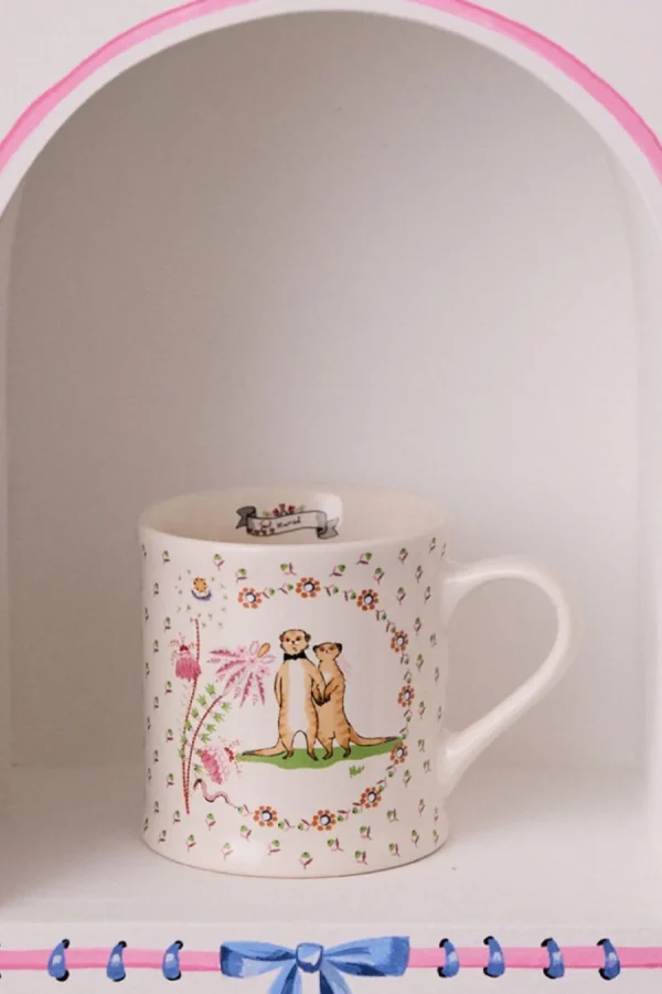 Cath Kidston WEDDING MEERKATS MOLLIE MUG Cream Cheap