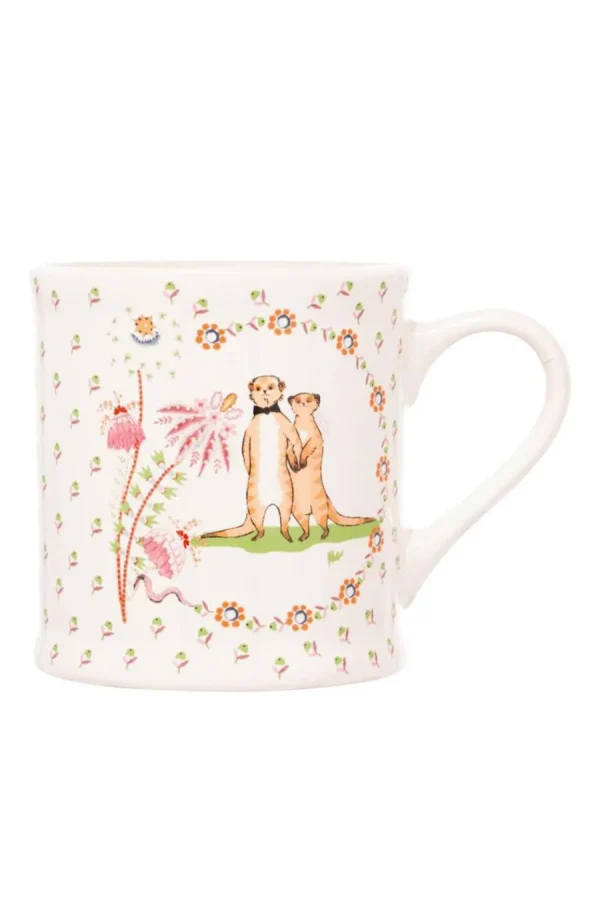 Cath Kidston WEDDING MEERKATS MOLLIE MUG Cream Cheap