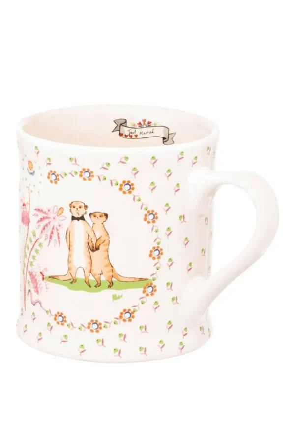 Cath Kidston WEDDING MEERKATS MOLLIE MUG Cream Cheap