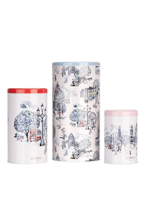 Cath Kidston 30 Years London Set Of 3 Storage Tins Multi Online